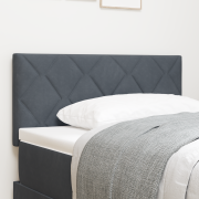 vidaXL sänggavel med diamantblockdesign i mörkgrå - 90 cm sammet