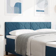 vidaXL Sänggavel Diamantblock Design Mörkblå 160 cm Sammet