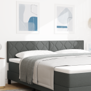 vidaXL Sänggavel Diamantblock Design Mörkgrå 180 cm Tyg