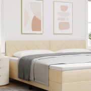 vidaXL Sänggavel Diamantblockdesign Grädde 200 cm Tyg