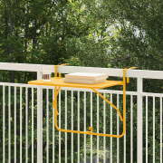 vidaXL Hopfällbart Gult Stål Hängande Balkongbord 60x40 cm