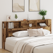 vidaXL Sänggavelskåp Gamla Trä 220x18,5x104,5 cm