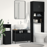 vidaXL Tvättställskåp svart ek 80x30x60 cm konstruerat trä