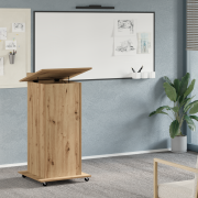 vidaXL Talarpodium med hjul artisan ek konstruerat trä