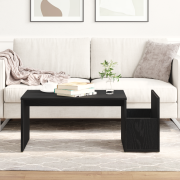 vidaXL Kaffeebord Svart Ek 90x45x35 cm Gjort av trä