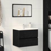vidaXL handfatsskåp svart ek 60x38,5x45 cm konstruerat trä