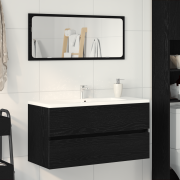 vidaXL Diskbänkskåp Svart Ek 90x38,5x45 cm Konstruerat Trä