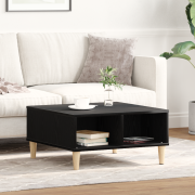 vidaXL Kaffeebord Svart Ek 60x60x30 cm Trä