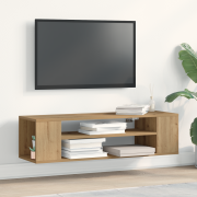 vidaXL Väggmonterad TV-bänk Artisan Ek 100x30x26,5 cm Tillverkat trä