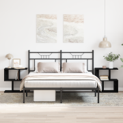 vidaXL Sängbord 2 st svart ek 50x30x51,5 cm konstruerat trä