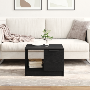 vidaXL Soffbord svart ek 50x50x36 cm konstruerat trä