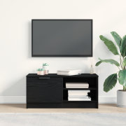vidaXL TV-bänk svart ek 80x35x36,5 cm konstruerat trä