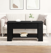 vidaXL Svart Ek Kaffeebord - 101x49x52 cm Tillverkat av Konstfiber