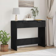vidaXL Konsolbord svart ek 90x36x75 cm konstruerat trä