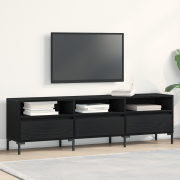 vidaXL TV-bänk svart ek 150x30x44,5 cm konstruerat trä