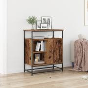 vidaXL Sideboard återvunnet trä 69x35x80 cm konstruerat trä och stål