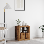 vidaXL Sideboard med LED-lampor återvunnet trä 60,5x37x67 cm