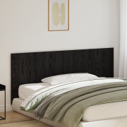 vidaXL Sänggavel svart ek 200x1,5x80 cm konstruerat trä