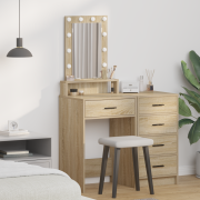 vidaXL Smyckebord med låda Brun 50 x 41 x 140 cm Konstruerat trä
