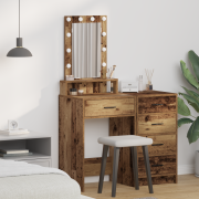 vidaXL Smyckebord med låda Brun 50 x 41 x 140 cm Konstruerat trä