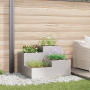 vidaXL Planteringslåda för utomhusbruk 80x80x60 cm rostfritt stål