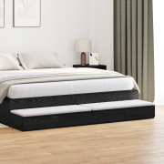 vidaXL Sänglådor svart 200x36,5x16,5 cm konstruerat trä