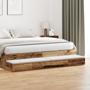 vidaXL Sänglådor återvunnet trä 200x36,5x16,5 cm konstruerat trä