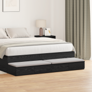 vidaXL Sänglådor Svart Ek 150x36,5x16,5 cm Konstruerat Trä