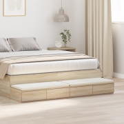 vidaXL Sänglådor Sonoma Ek 150x36,5x16,5 cm Konstruerat trä