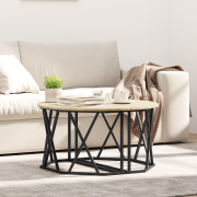 vidaXL Soffbord sonoma-ek 80x80x42 cm konstruerat trä