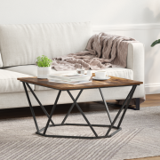 vidaXL Kaffeebord Rökt Ek 80x80x45 cm Konstruerat Trä
