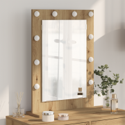 vidaXL Spegel Artisan Ek Trä 70 x 50 x 18 cm Sminkspegel Rektangulär