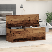 vidaXL Förvaringslåda i gammalt trä 102x35x35 cm, ingenjörsträ