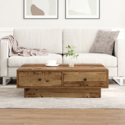 vidaXL kaffe bord Gammalt trä Återvunnet trä 90 x 90 x 28 cm