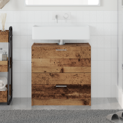 vidaXL Sink Cabinet Gammalt Trä 59x37x59 cm Konstruerat Trä