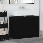 vidaXL Handfatsskåp Svart Ek 78x37x59 cm Konstruerat trä
