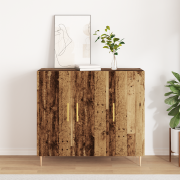 vidaXL Sidobord i gammalt trä, 90x34x80 cm, gjort av massivt trä