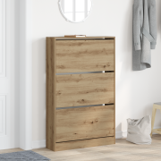 vidaXL Skoskåp Artisan Ek 80x21x125,5 cm Konstruerat trä