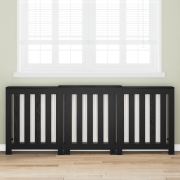 vidaXL Radiatoröverdrag Svart Ek 205x21.5x83.5 cm Konstruerat Trä