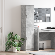 vidaXL Buffet Skåp Betonggrå MDF med betongeffektlaminat Standard Dörr...