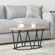 vidaXL Kaffebord Sonoma Ek 80x40x40,5 cm - Trä och Metall