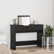 vidaXL Dressing Table med Spegel Svart Ek 100x45x76 cm