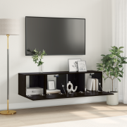vidaXL TV-bänksystem Svart ek Konstruerat trä Liten TV-bänk