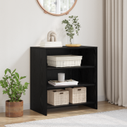 vidaXL Sideboard Svart Ek 70x41x75 cm Konstruerat Trä