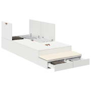 vidaXL Förvaringssängram Vit 80x200 cm