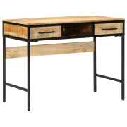 vidaXL Skrivbord 100x50x75 cm Massivt Trä Grovt Mango