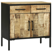 vidaXL Sidebar 70x35x70 cm Solid Grovt Trä Mango