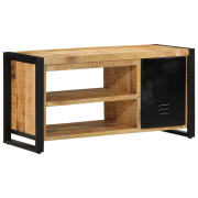 vidaXL Skobänk 100x40x50 cm Massivt Trä Grovt Mangoträ