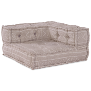 vidaXL Modulpuff Ljusbrun 70x70x54 Tyg