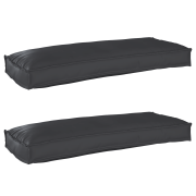 vidaXL Pallkuddar för Bänk 2 st Svart 100x40x8 cm Oxford Tyg
